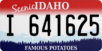 ID license plate I641625
