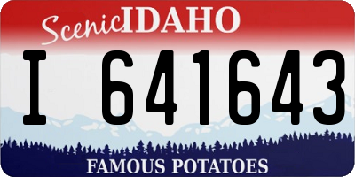ID license plate I641643