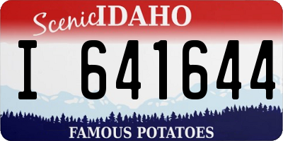 ID license plate I641644
