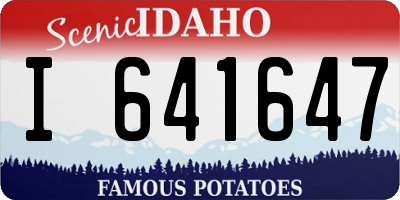 ID license plate I641647