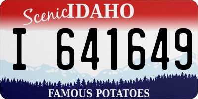 ID license plate I641649