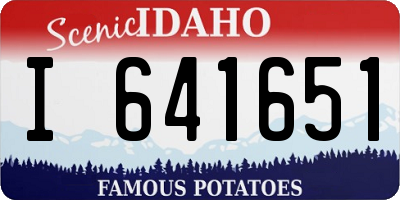 ID license plate I641651