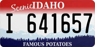 ID license plate I641657