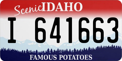ID license plate I641663
