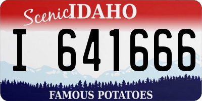 ID license plate I641666
