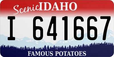 ID license plate I641667