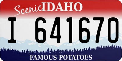 ID license plate I641670