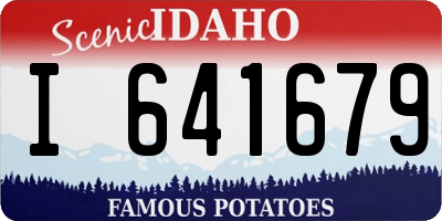 ID license plate I641679