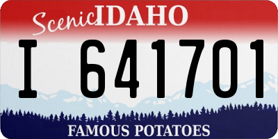 ID license plate I641701