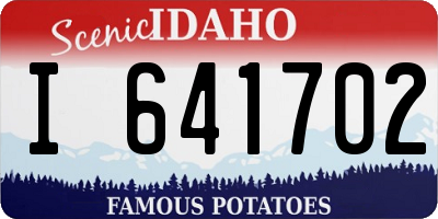 ID license plate I641702