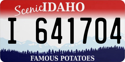 ID license plate I641704