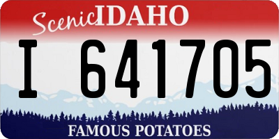 ID license plate I641705