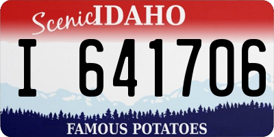ID license plate I641706