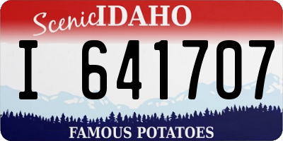 ID license plate I641707