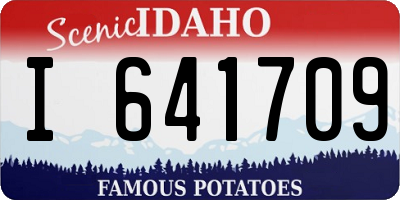 ID license plate I641709
