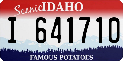 ID license plate I641710