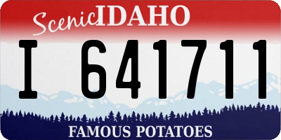 ID license plate I641711