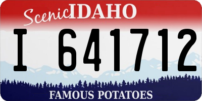 ID license plate I641712