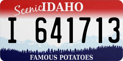 ID license plate I641713