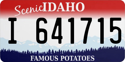 ID license plate I641715