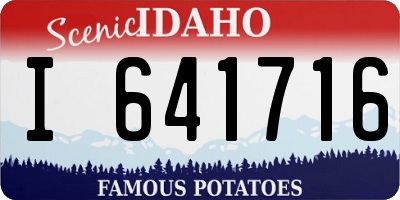 ID license plate I641716