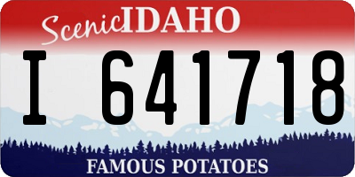 ID license plate I641718