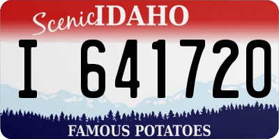 ID license plate I641720