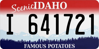 ID license plate I641721