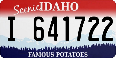ID license plate I641722