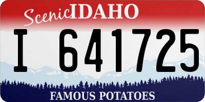 ID license plate I641725