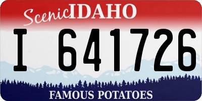 ID license plate I641726