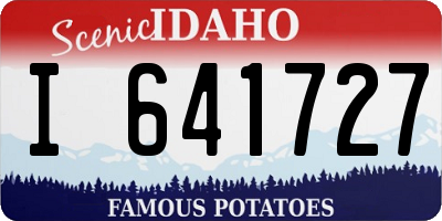 ID license plate I641727