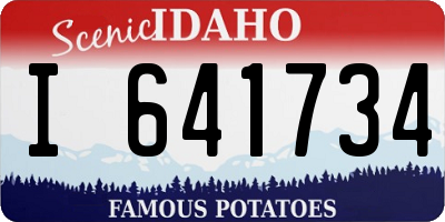 ID license plate I641734