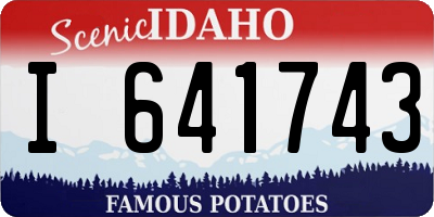 ID license plate I641743