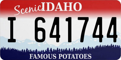 ID license plate I641744