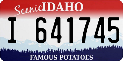 ID license plate I641745