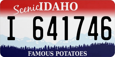 ID license plate I641746
