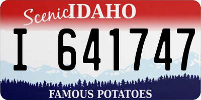 ID license plate I641747