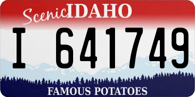 ID license plate I641749