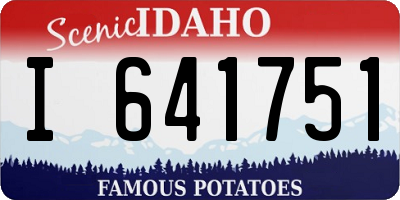 ID license plate I641751