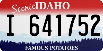 ID license plate I641752