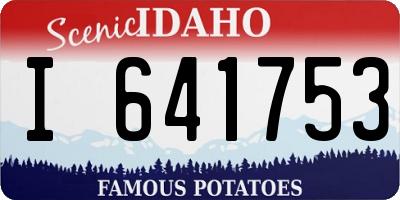 ID license plate I641753