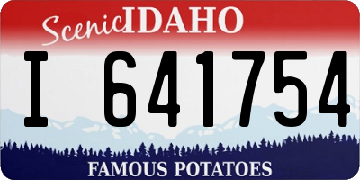 ID license plate I641754