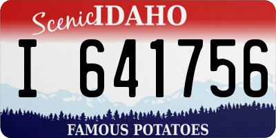 ID license plate I641756