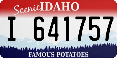 ID license plate I641757
