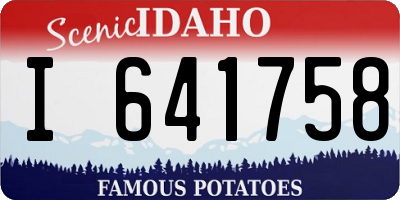 ID license plate I641758