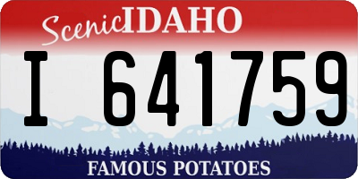 ID license plate I641759