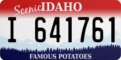 ID license plate I641761