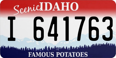ID license plate I641763