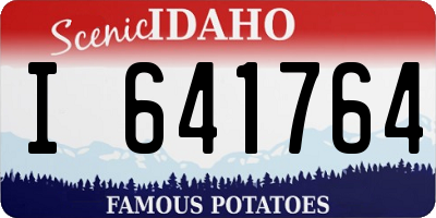 ID license plate I641764